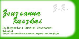 zsuzsanna ruszkai business card